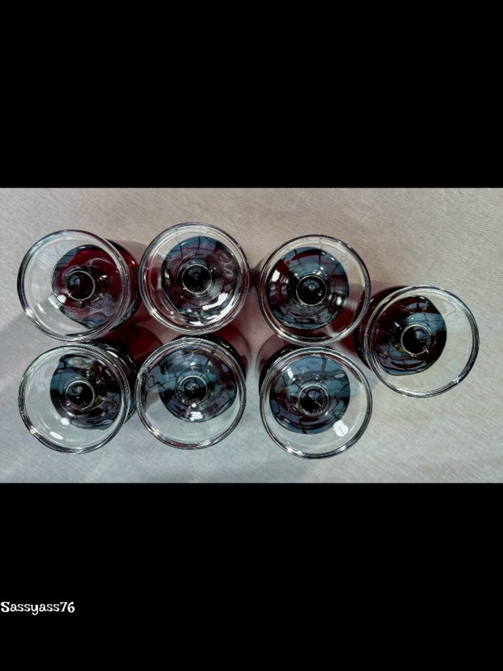 🆕VTG▪️LUMINARC ARCOROC▪️MCM Set of 7 CAVALIER 5" French Ruby Red Wine Glasses - Picture 4 of 6